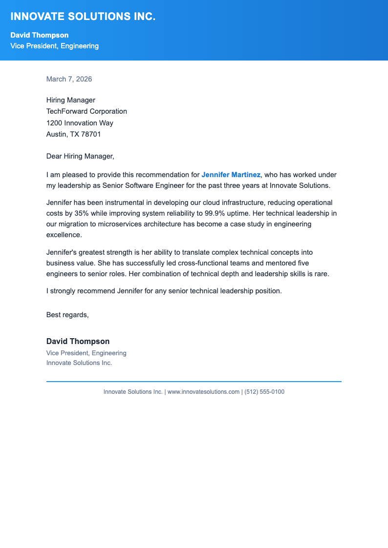 Soft blue corporate recommendation